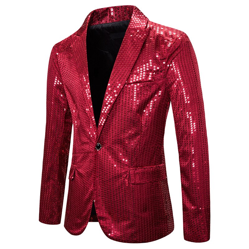 Sølv/rød pailletter blazer herre jakkesæt jakke design herre scene sangere tøj danse stjerne stil kjole masculino homme