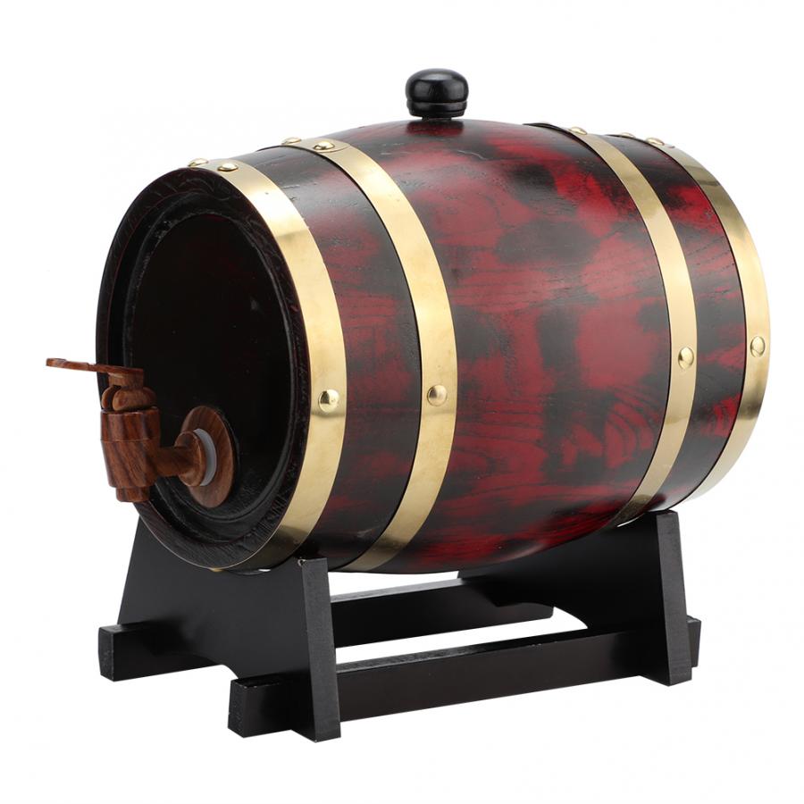 Barril de cerveza de madera de roble de 3L para el hogar, Cubo de vino, equipo de elaboración de cerveza para el hogar, Cubo de almacenamiento, cerveza, vino