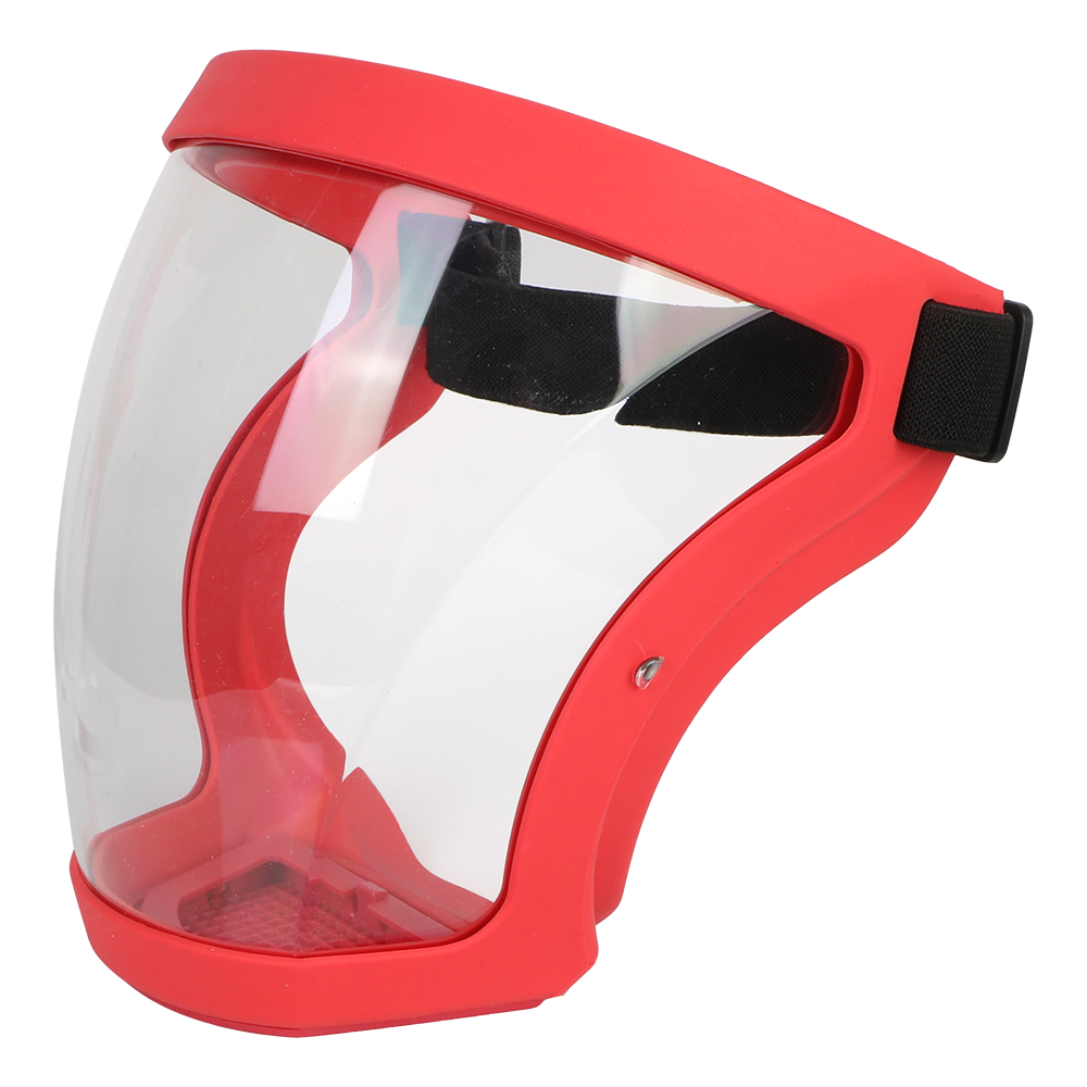 Mascarilla de protección facial completa con filtros, máscara a prueba de salpicaduras de aceite, herramienta de cocina para ciclismo y motocicleta: Rojo