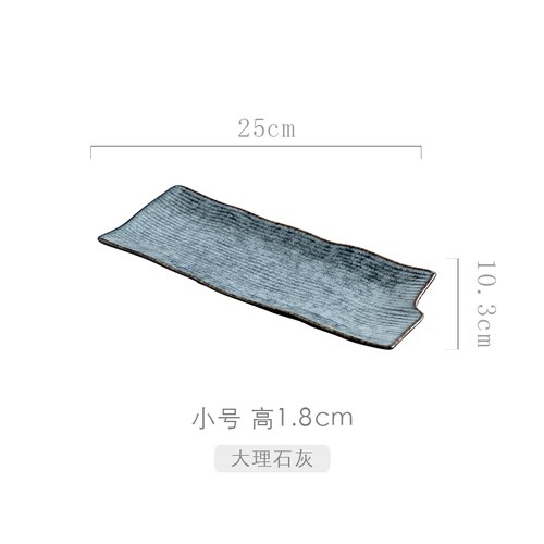 Japanse Stijl Sushi Plaat Rechthoekige Keramische Sashimi Platte Plaat Creatieve Servies Onregelmatige Lange Commerciële Japanse Plaat: A-1PCS- 10inch