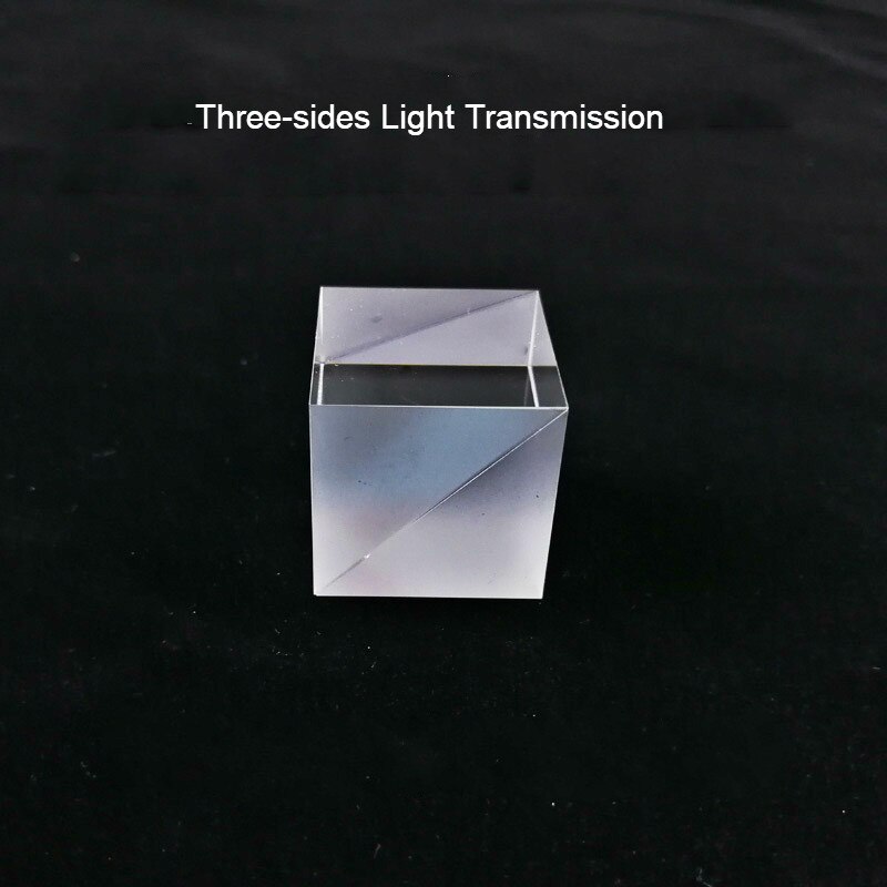 Beam Splitting Prism 8:2 Splitting Cube Prism Three-sides Plating Antireflection Coating 20*20*20 mm Optical Prism Lens