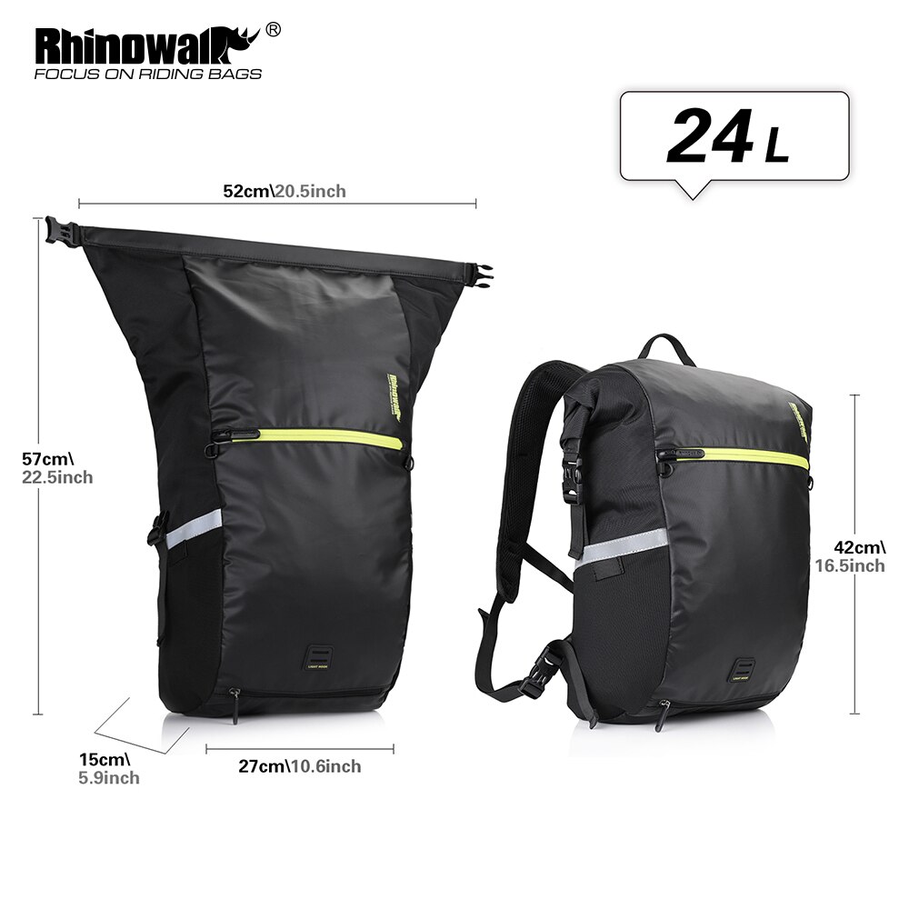 Rhinowalk 24L Cyclimg Tas Multifunctionele Bike Fietstas Waterdicht Fiets Rear Seat Bag Rugzak Motor Tas Bagage Tas