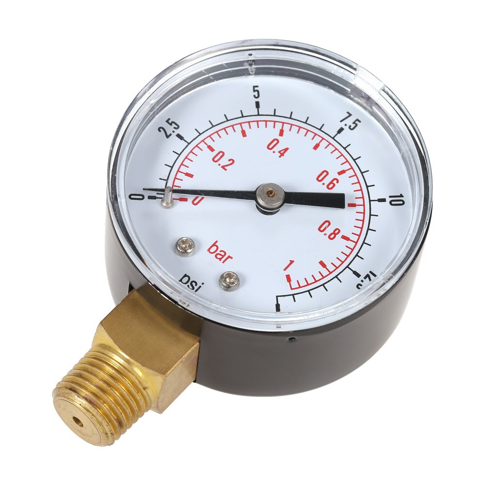 50mm manometer 0~15psi 0~1bar Water Pressure Dial Hydraulic Pressure Gauge Meter Manometer 1/4" NPT Thread manometre pression