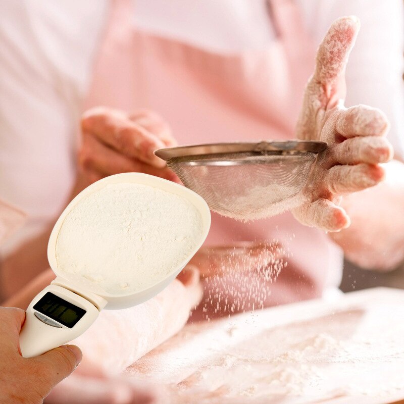 Pet Food Measuring Scoop Dog Food Measuring Cup,Digital Scale Spoon Detachable Cup Feeding Bowls For Measuring Pets Food