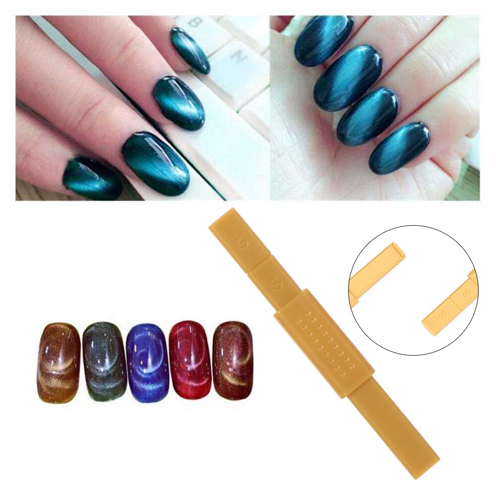 Guld farve magnet pen magnetisk stick cat eye gel polish uv led nail art manicure værktøj