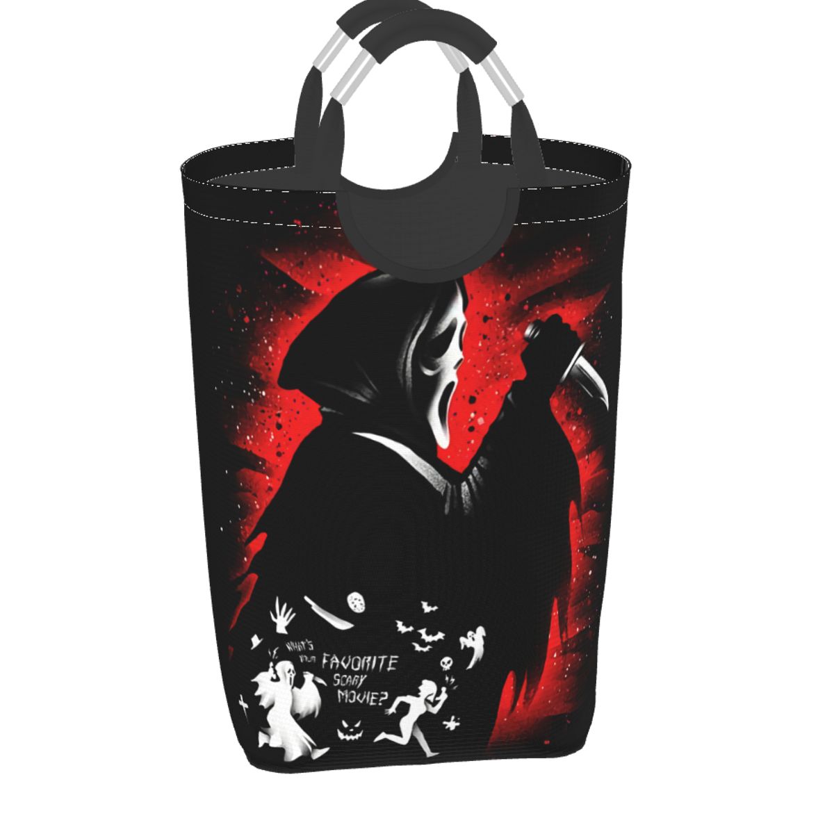 Película de terror de Halloween Scream ghosting face, cesto de lavandería independiente con asa, cestas de lavandería para ropa, Juguetes: 7