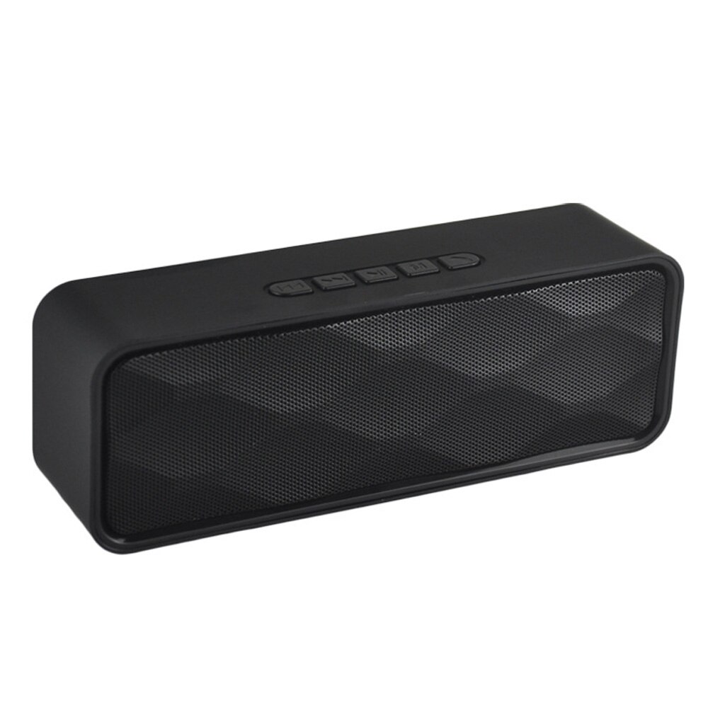 Wireless Bluetooth Speaker Portable Handsfree Stereo Sound Double Speaker Subwoofer USB TF Card FM Radio Player: Black