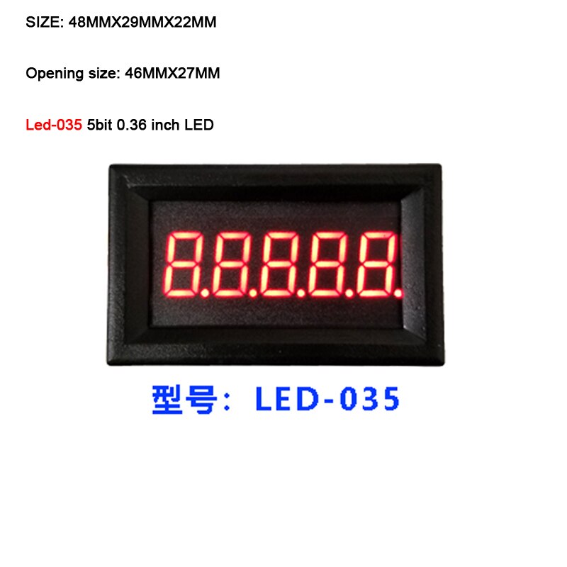 RS485 Serial Port Meter LED Digital Tube Display 485 TTL Display Module PLC Communication MODBUS RTU ASCII DC 5V - 36V 12V 24V: RS485 interface / LED-035 5bits