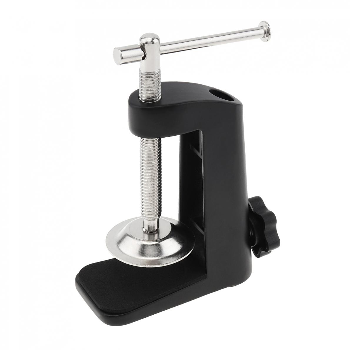 High Aluminum Alloy Cantilever Bracket Universal C-Clamp with 12MM Hole Diameter and Non Slip Mat Suitable for Mic Stand