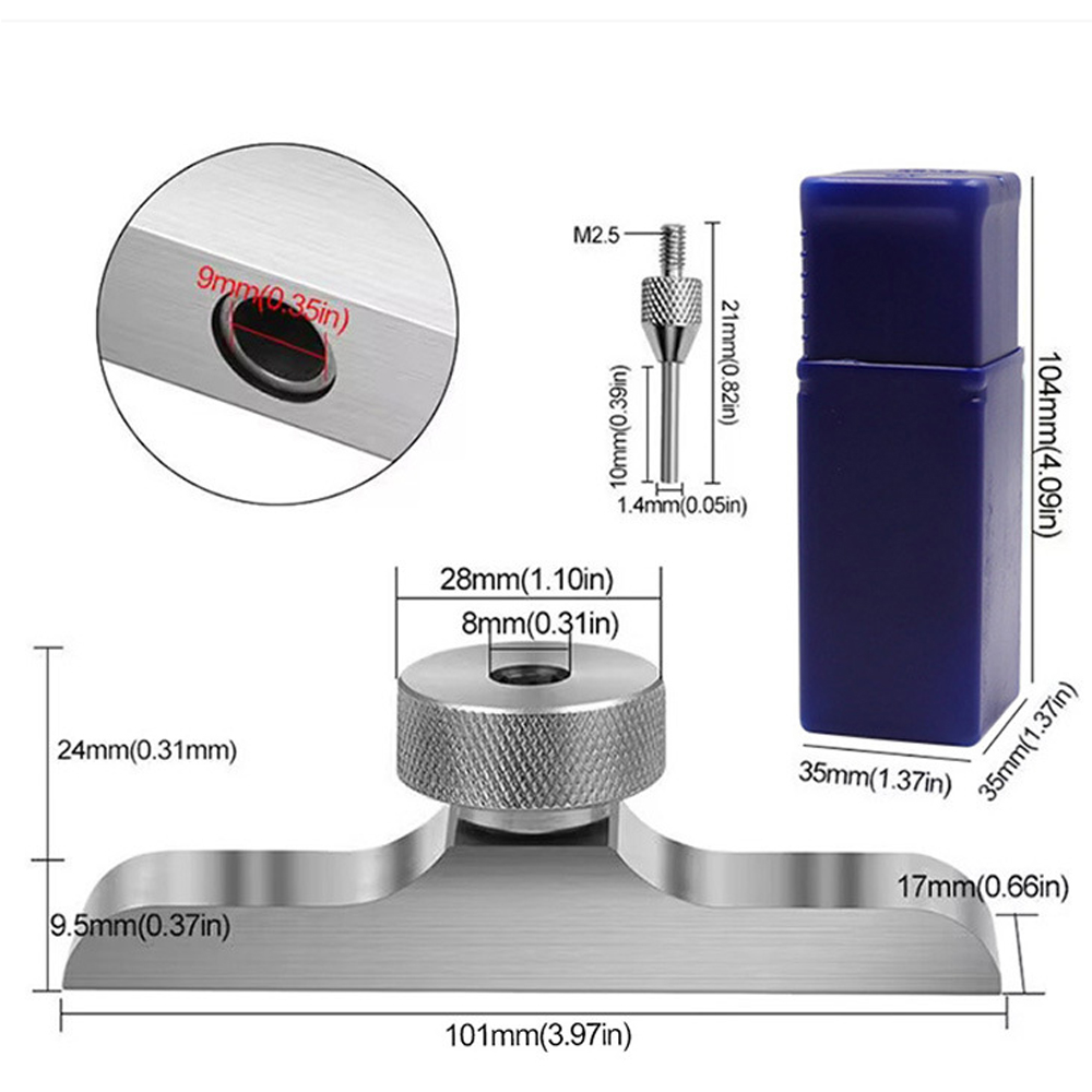 High precision micrometer Digital indicator depth gauge depth measuring instrument with cylindrical base T-bracket: Yellow