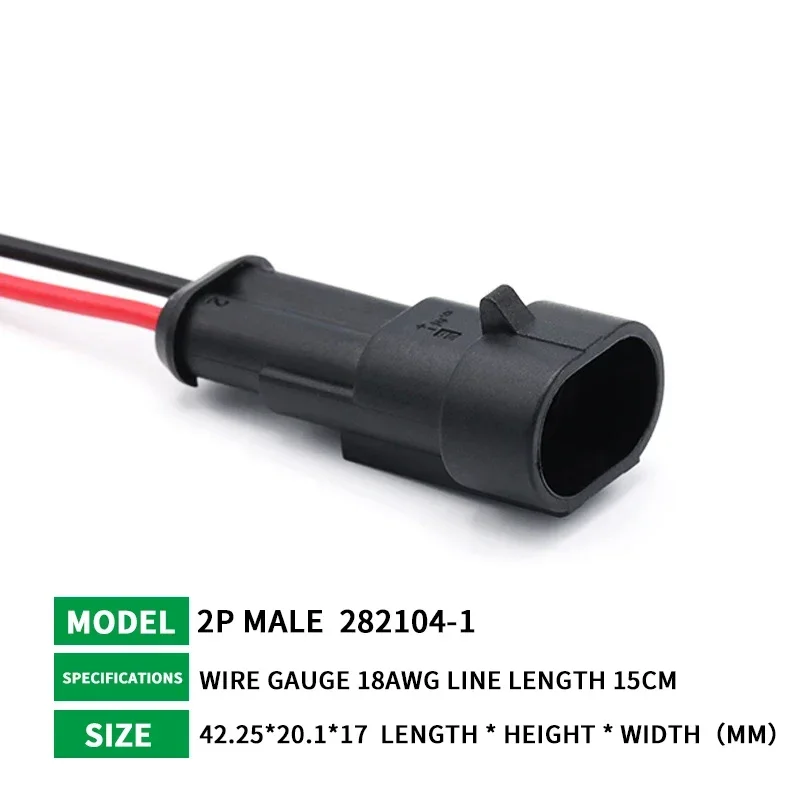 1/2/3/4/5/6 Pin HID Serie Waterdichte Auto Vrachtwagen Connector 15 CM 18AWG Kabel Bedrading Kit 5/20/100 Sets met Plug: Lavendel / 5-9 Stks