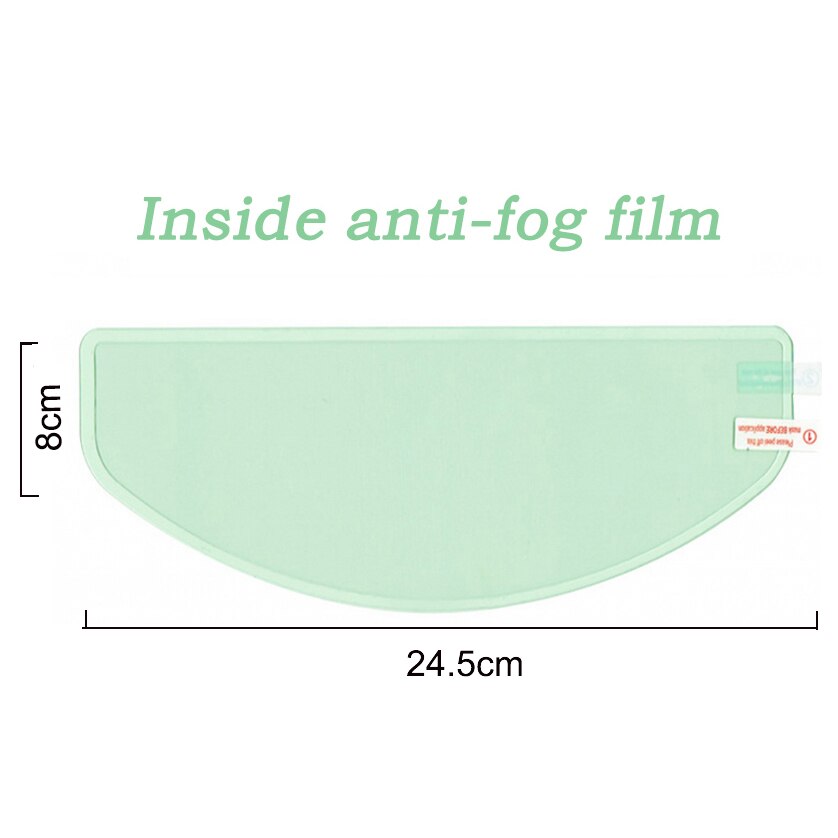 Film autocollant Anti-buée pour casque de moto, 24.5x8.5cm, autocollant intérieur et extérieur, revêtement Nano Durable: anti-fog film 3