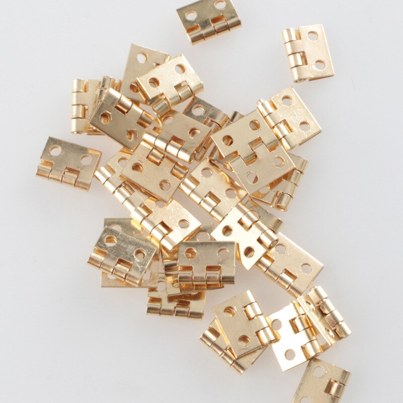 20pcs/lot Mini Cabinet Hinges Furniture Fittings Decorative Small Door Hinges for Jewelry Box Furniture Hardware 8mm*10mm