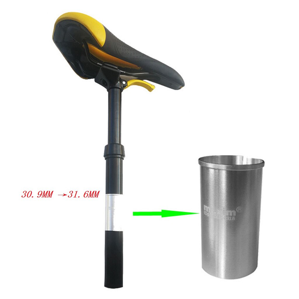 Cuña de sillín de bicicleta 30,9mm ~ 31,6mm adaptador de tija de sillín de bicicleta tamaño casquillo reductor