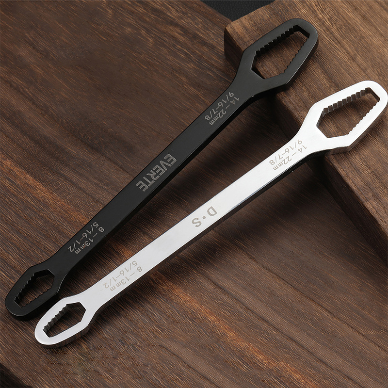 Double-Head Universal Spanner Ratchet Wrench Key Set 8-22mm Screw Nuts Wrenches Repair Double-Headed Self-Tightening Hand Tools