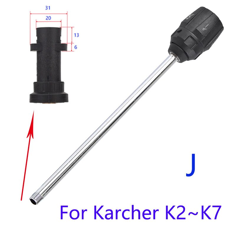 Pressure Washer Metal Wand Tips Water Spray Lance Spear Quick Jet Tips Washer nozzles for Karcher Bort Nilfisk Bosch Lavor spear: black