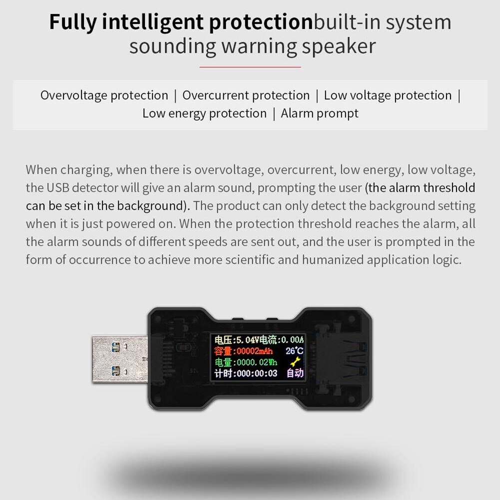 Fnb 18 usb tester digital voltmeter strømspændingsmåler amp volt amperemeter detektor fku 66