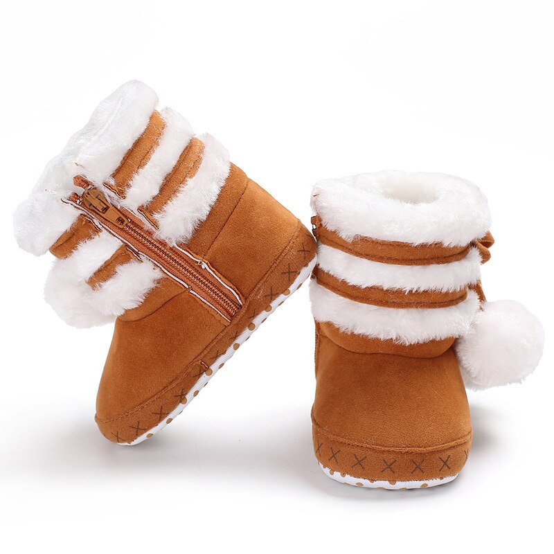 0-18M Nette Schnee Baumwolle Warme Stiefel Infant Weiche Sohlen Neugeborenen Winter Baby Schuhe für Mädchen Anti-slip Weihnachten Booties