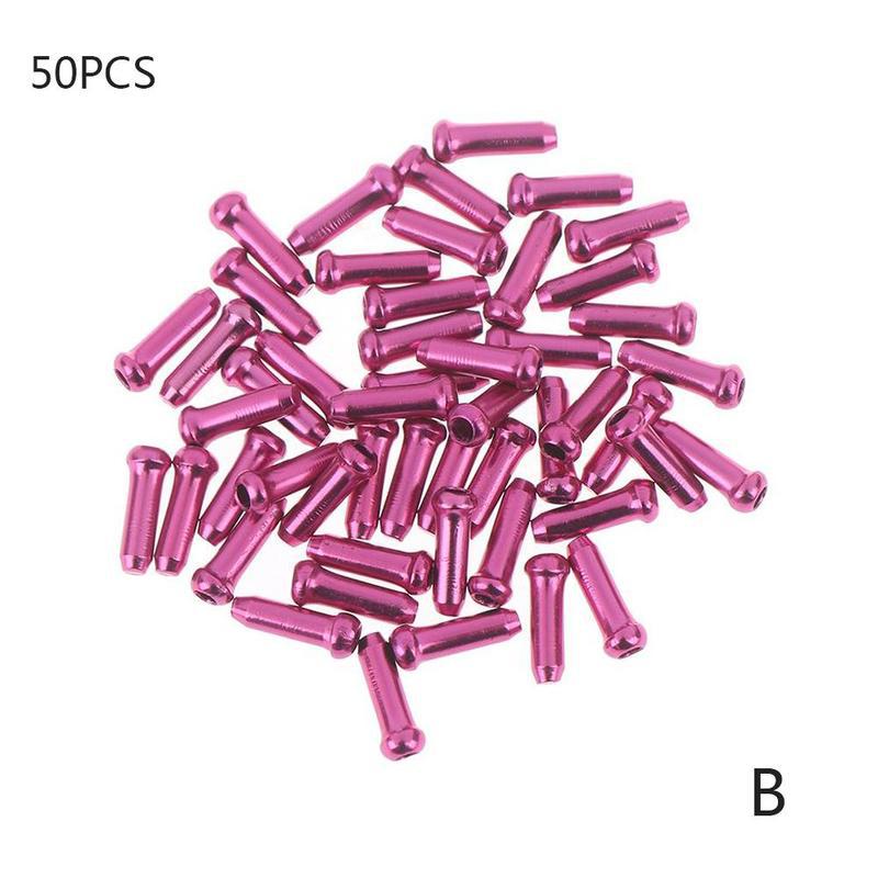 50pcs Aluminum Alloy Brake Wire End Cap Cable Parts Accessories Parts Cap Cables Brake Shift Bicycle Cover Bike Core Gear L W3U6: purple