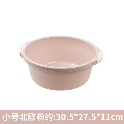 Lavamanos para el hogar, cuenco de plástico grande, grueso, redondo, lavabo, fregadero pequeño, venta 040 y: Small pink