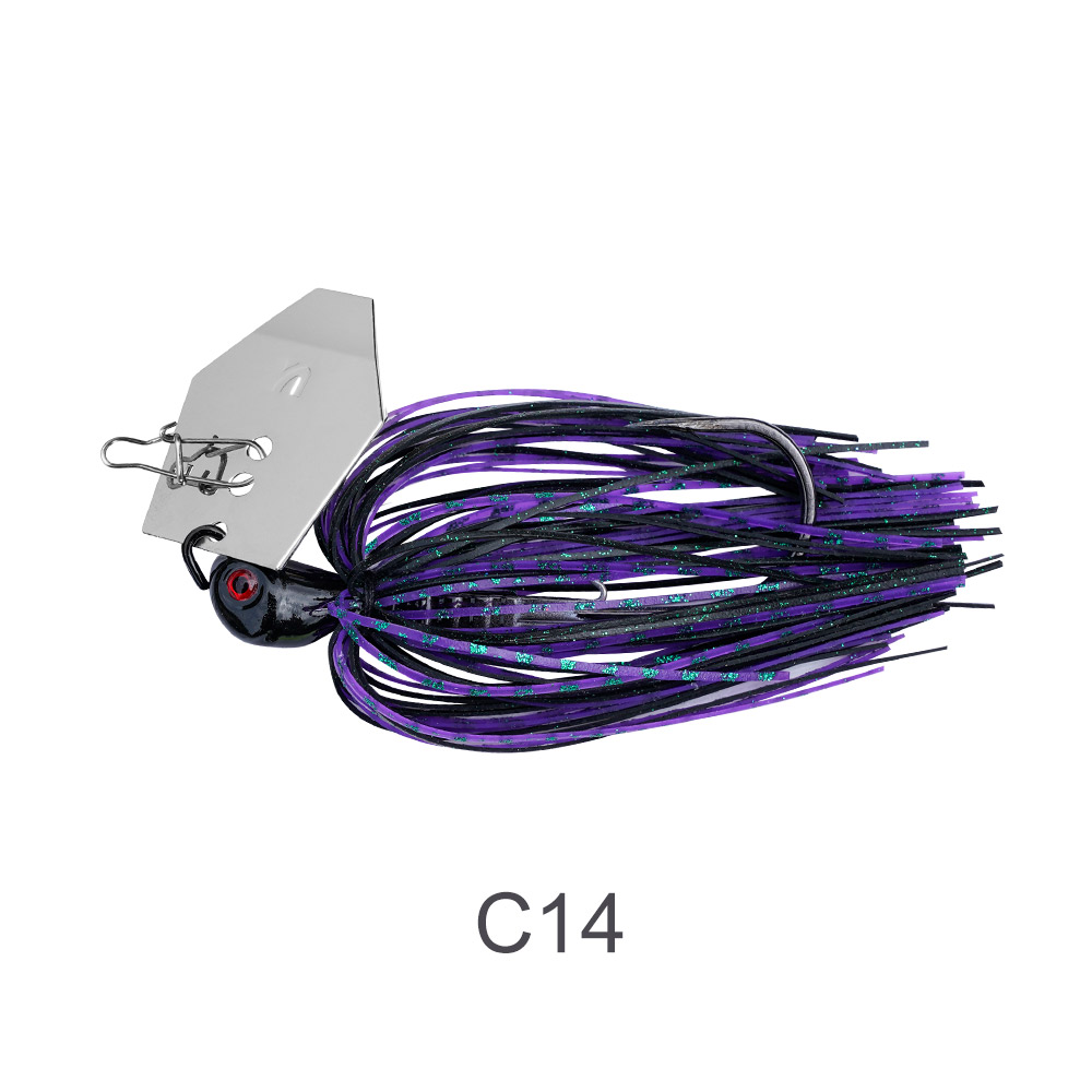 Noeby Chatterbait 10.5g 14g 21g 28g 35g Bladed Jig Needle Stinger Hook Vibration Wire Power Bait Pike Bass Jig Fishing Lure: 55mm / Pink