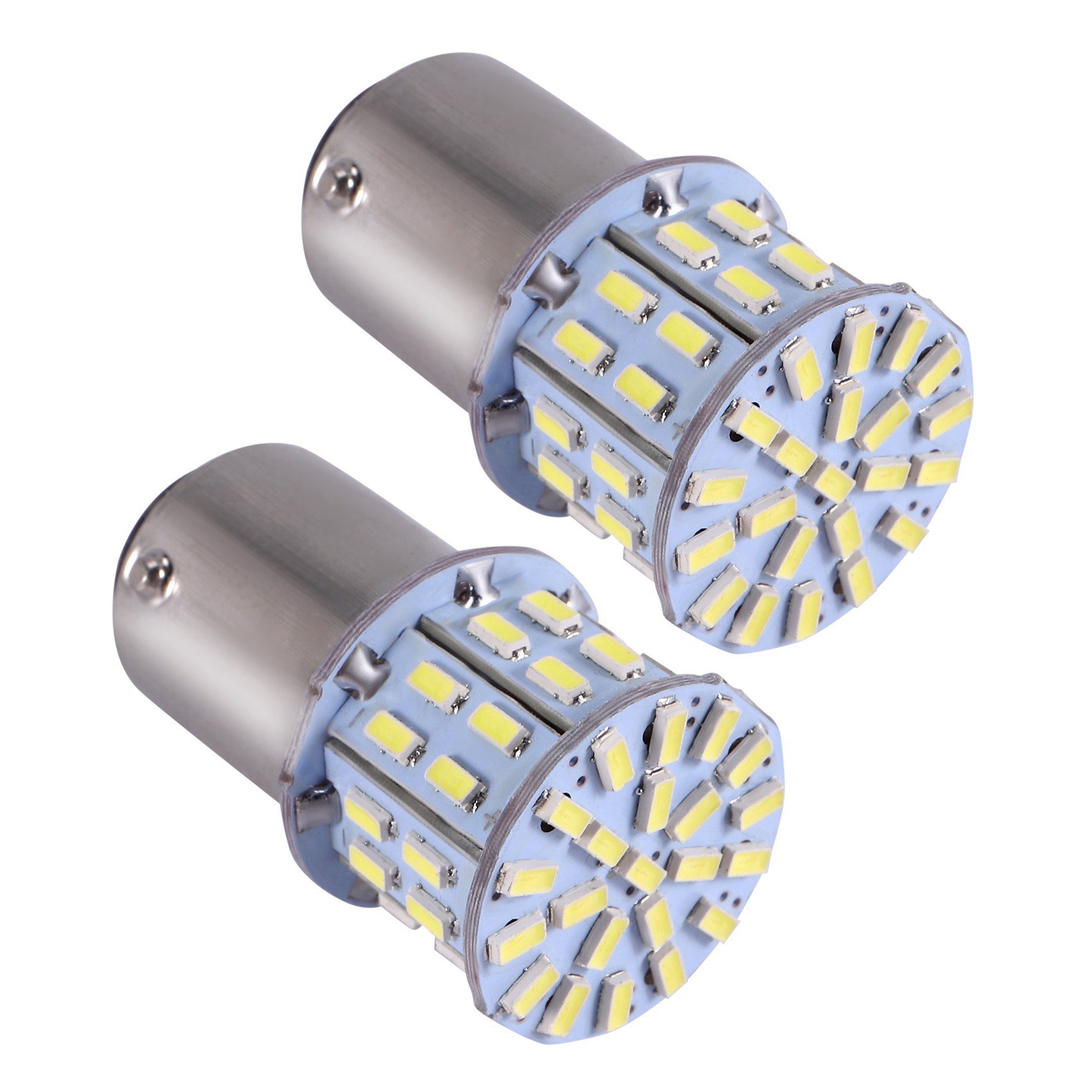 Ampoules LED de frein arrière BAY15D 12V, 6000K, blanc, 1157, 50SMD, 2 pièces