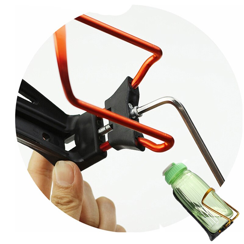 Soporte de botella de agua de bicicleta 3D de aleación de aluminio ultraligera, soporte de botella para bicicleta