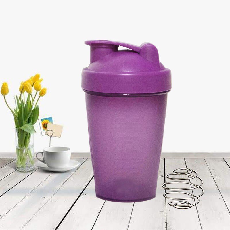Sport Shaker Bottle 400ML Whey Protein Powder Mixing Bottle Sport Fitness Gym Shaker Outdoor Portable Plastic Drink Bottle