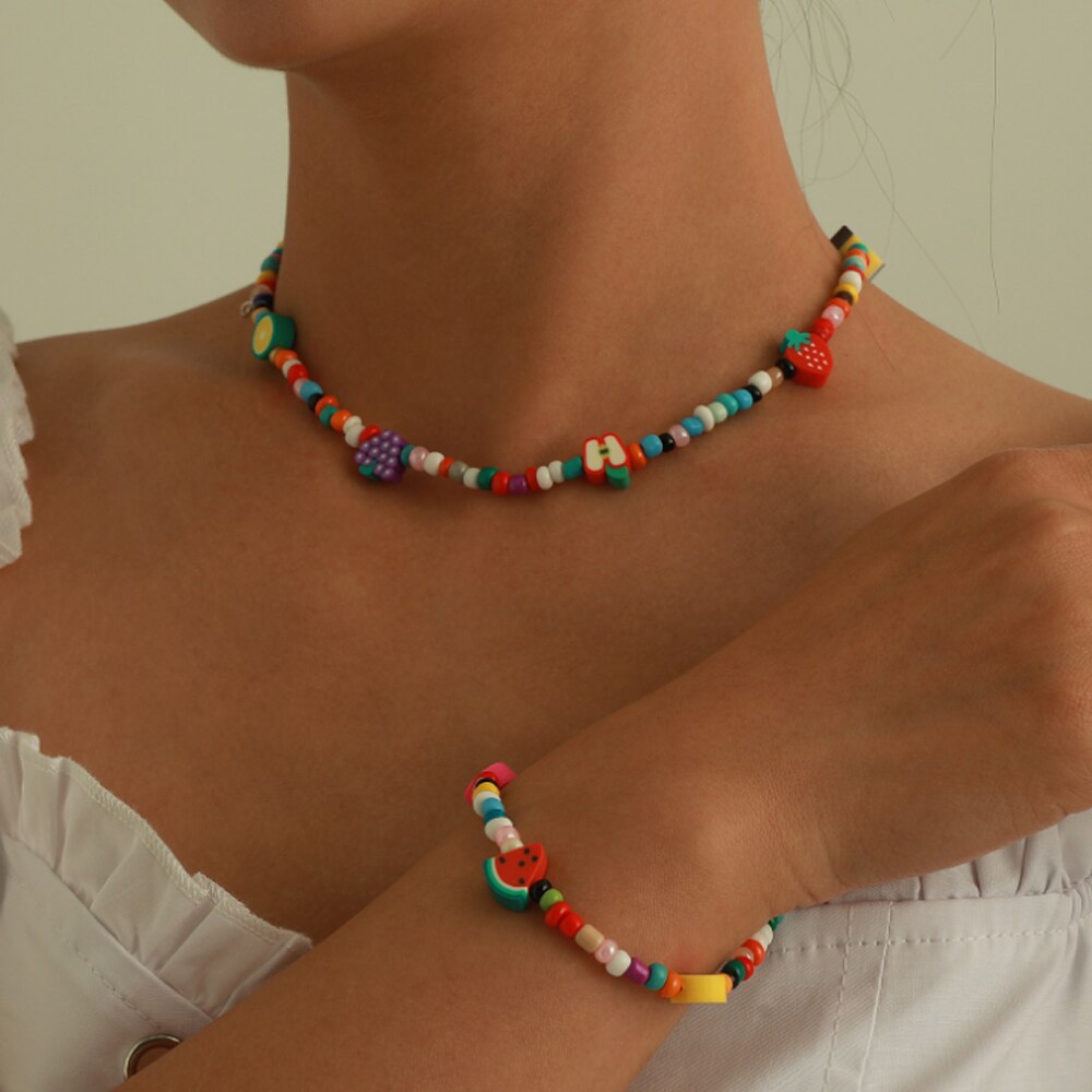 Collar de perlas irregulares para mujer, gargantilla de cara sonriente, Collar de perlas Y2K, Collar de perlas para chicas adolescentes: L