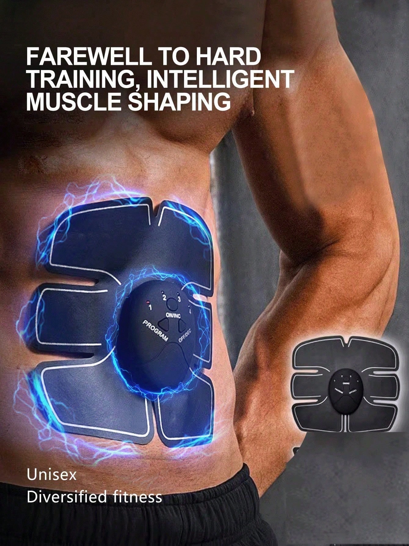 EMS Wireless Abdominal Muscle Stimulator Massager Fitness Abdominal Training, Home Arm/Leg Fitness Exercise Equipment: MULTI
