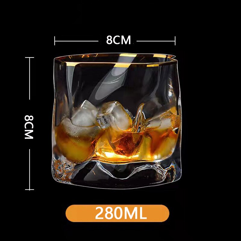 Irregular Glass Cup Twisted Transparent Wine Glasses Whiskey Water Juice Beer Cocktail Cup Bar Drinking Supplies