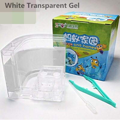 LED Ant Farm Home Ecological Insect Ecology Box Science Educational for Children Ants Pet Toys Reptile 6 Colors Ant Nest: white