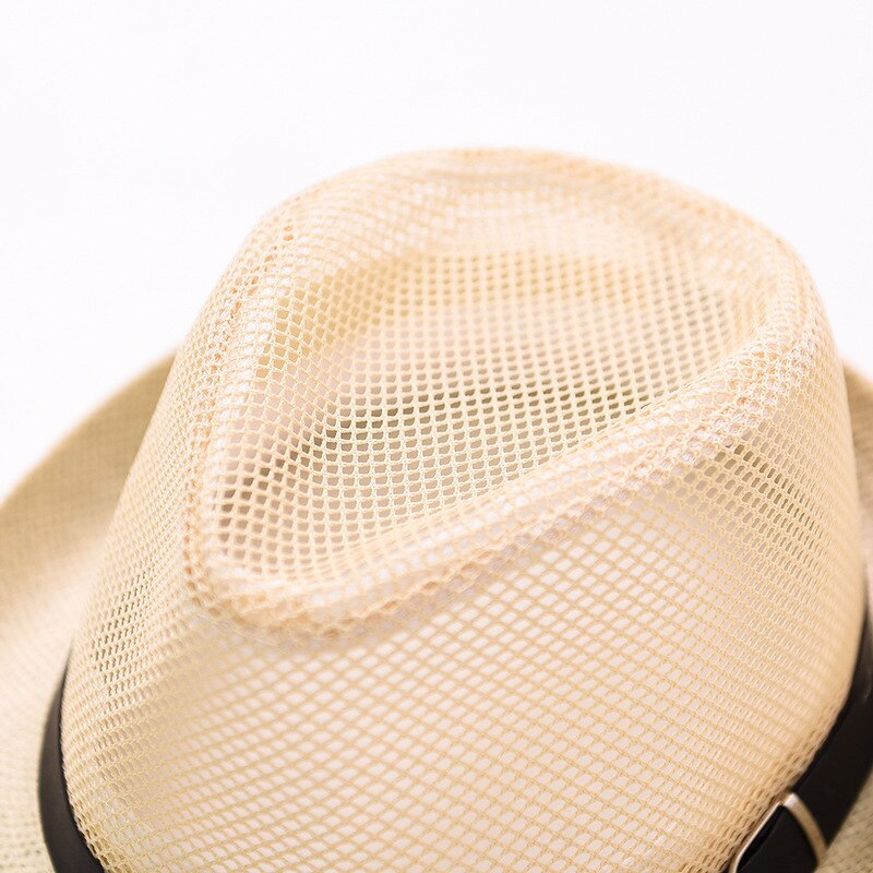 Bowl hat, men and women leisure, European and American ventilated mesh jazz hat couples summer beach shade foreign trade hat