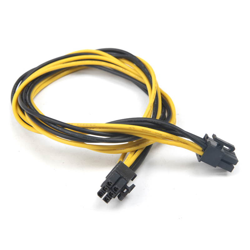 Lingable kabel pci-e pci pci-express 6p hane  to 6- stifts hane grafik grafikkort strömkabel 50cm förlängningskabel sladd