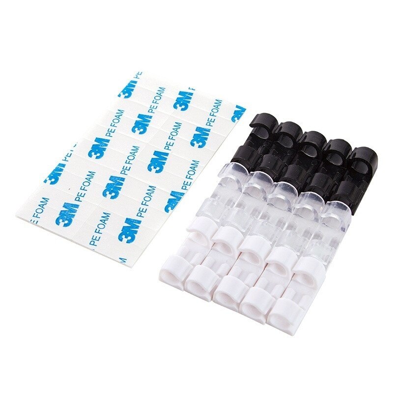 5/20PCS Cable Organizer Clips Cable Management Desktop & Workstation ABS Wire Manager Cord Holder USB Charging Data Line Winder