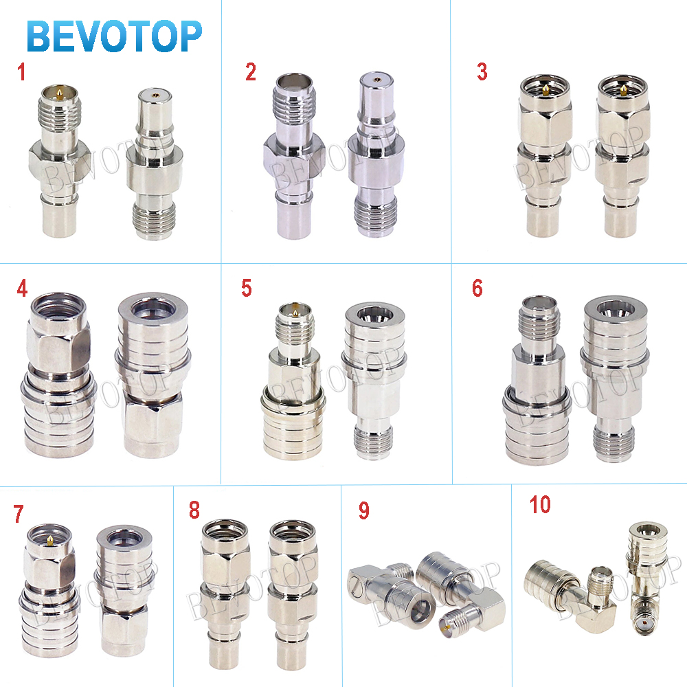 QMA auf SMA-Adapterstecker, SMA-Stecker, weiblich auf QMA-Stecker, weiblich, 90 Grad rechtwinklig, RF-Koax-Durcheinander, vernickelt,