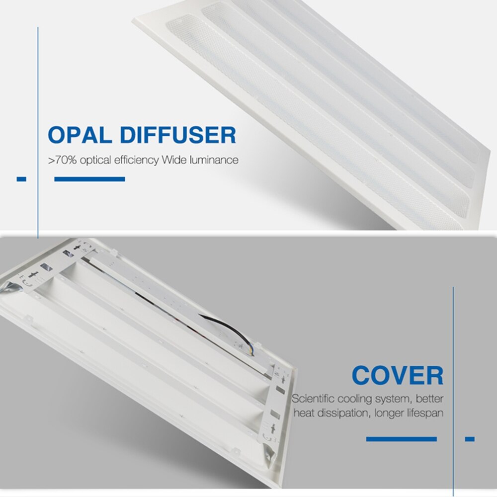 48W 72W 96W LED panel light 600x600 595x595 600*600 595*595 60*60 square indoor ceiling lamp led driver Grille lamp