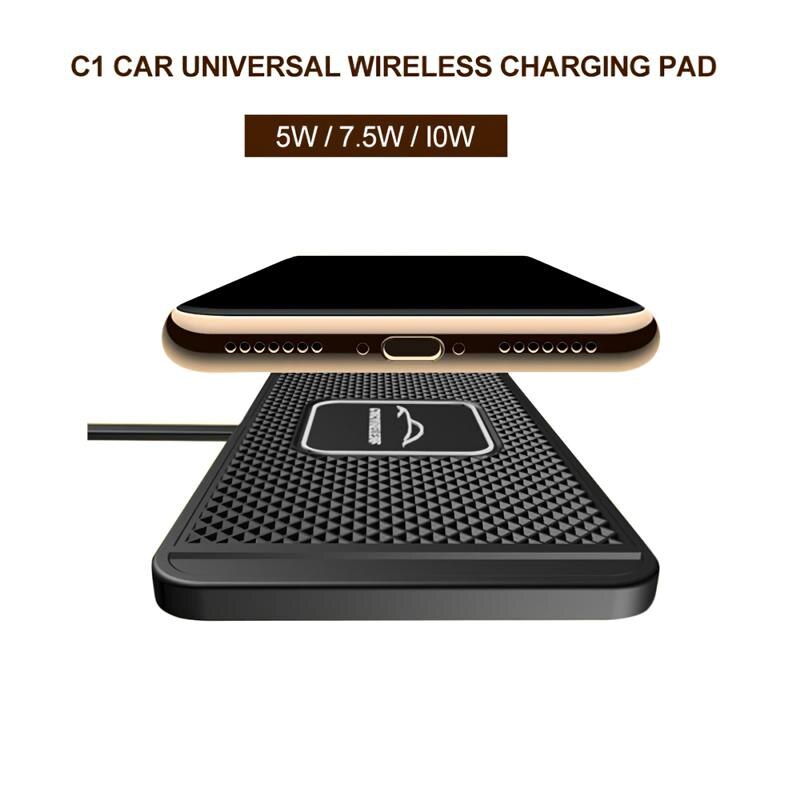 Hand-Free Charger Wireless Phone Charger Non-Slip Wireless Charging Safe-Charging Wireless Hand-Free Charger For Car Phone Pad