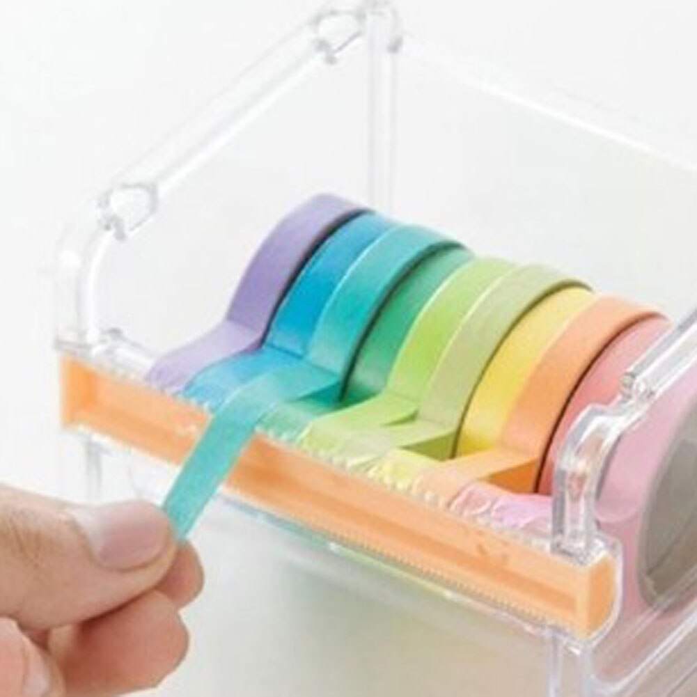 1Pc Japanse Briefpapier Masking Tape Cutter Washi Tape Organizer Cutter Kantoor Tape Dispenser Kantoorbenodigdheden