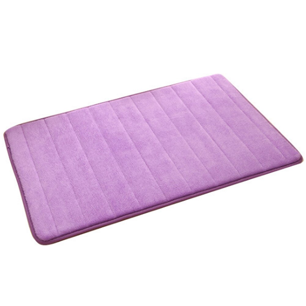 Tapis de bain en mousse à mémoire | Tapis de sol épais, doux et fort, absorbant et antidérapant, pour salle de bains, JAN88: WHITE