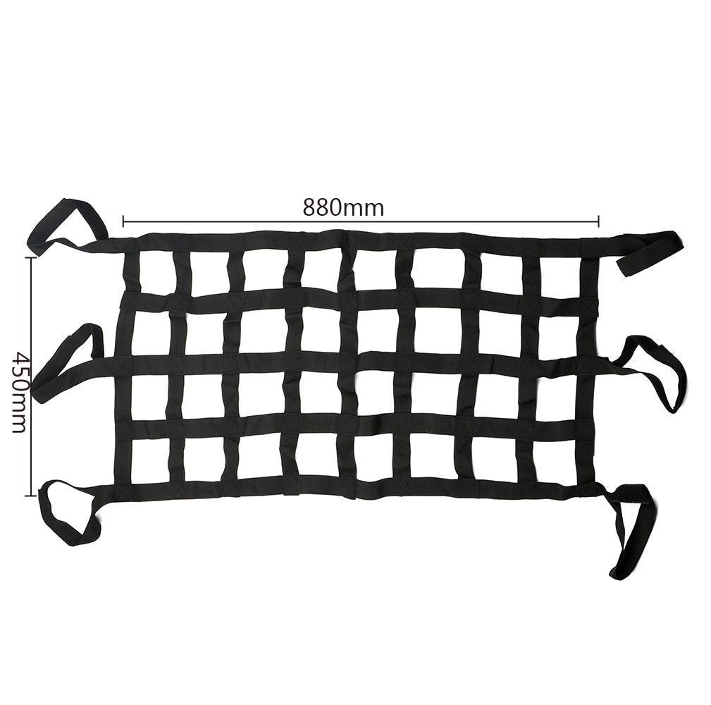 Black Heavy Duty Cargo Net Cover For Jeep Wrangler TJ JK 07-18 Multifunctional Top Roof Storage Hammock Bed Rest Network Cover