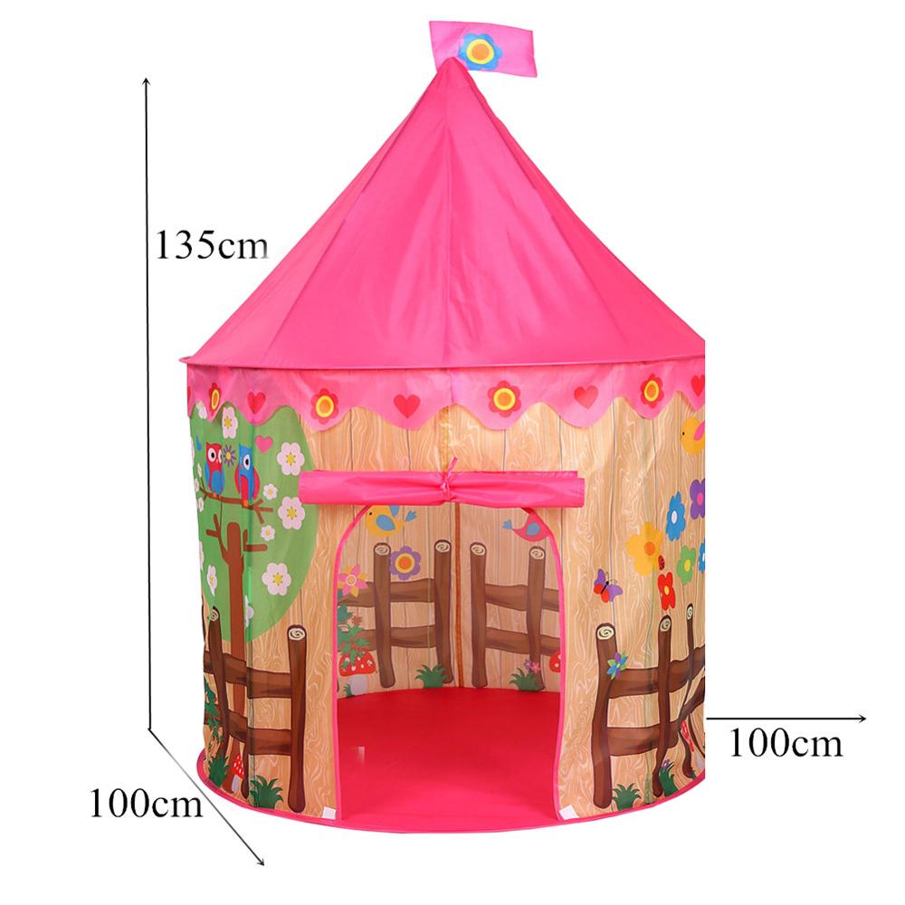 Kids Toy Play Tent House Cartoon Chicken Hang Flag Baby Tent House Princess Castle Children boy girl play Tent: H