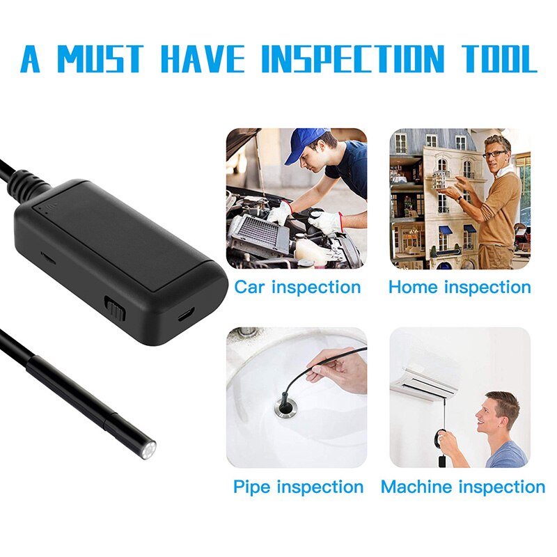 Inspektion Kamera 5,0 MP 5,5mm kabellos Endoskop WiFi Schlange Kamera mit 6 LED für iPhone, Samsung, Android Tablette
