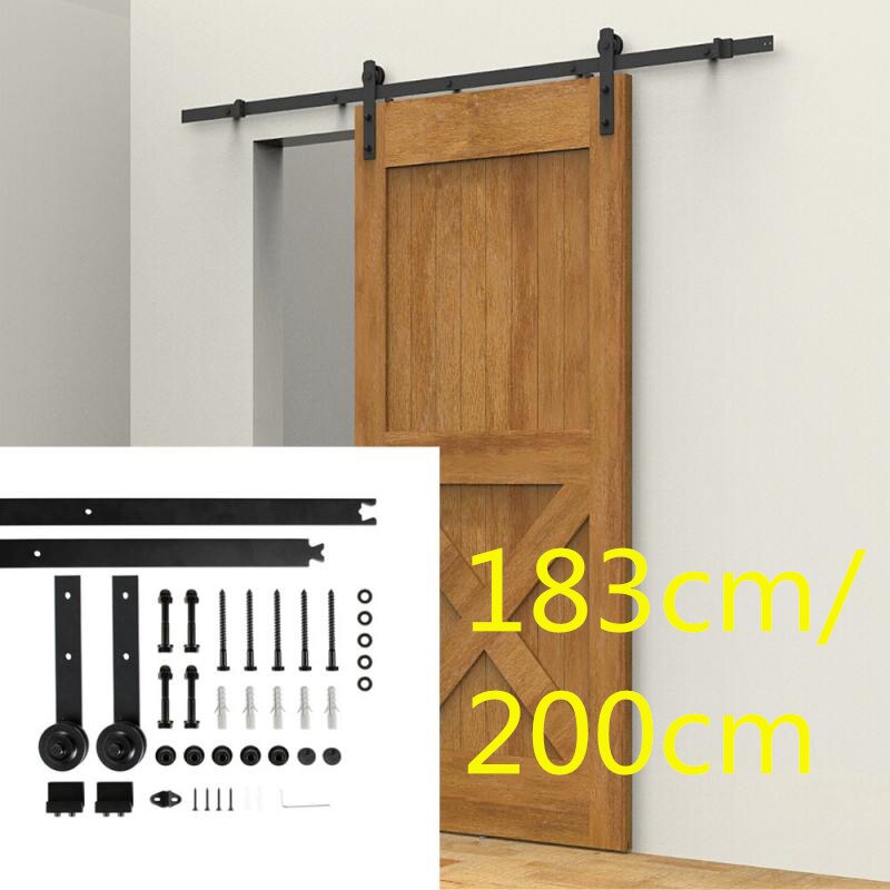 WOLFBIRD 5 voet / 152 cm schuifdeur hardware kit schuifdeur rail voor enkele deur hardware systeem