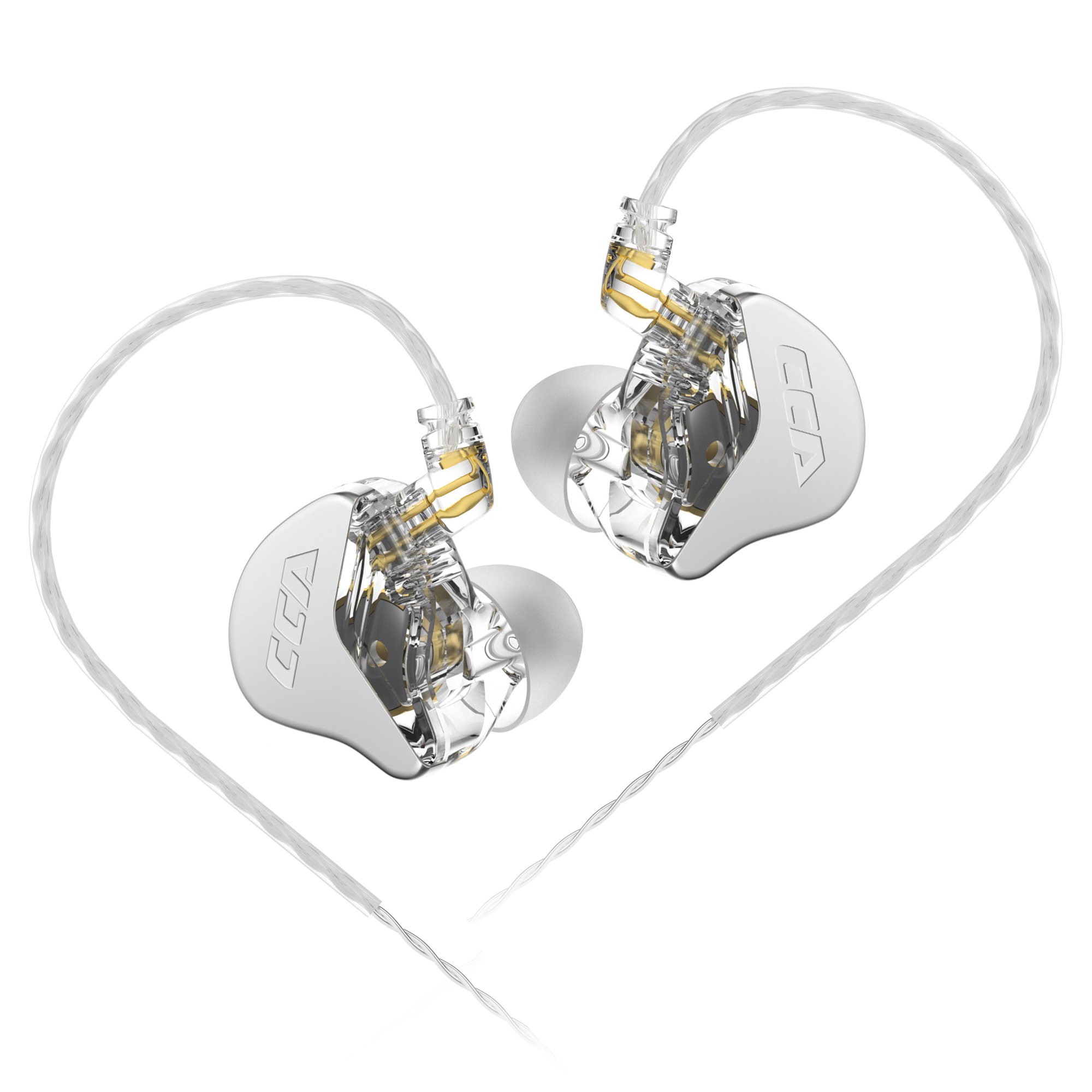 Cca cra fones de ouvido intra-auriculares, diafragma ultrafino, driver dinâmico, iem, graves, com fio, para jogos, com cabo removível: Azul
