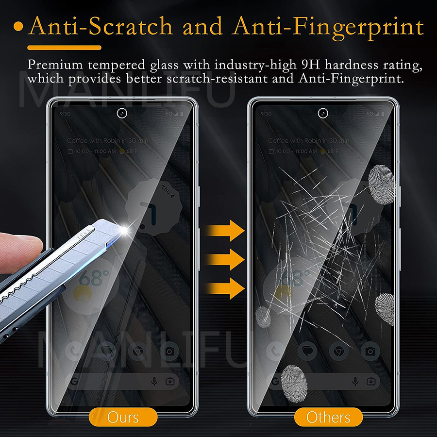 Privacy Screen Protector for Google Pixel 7a Anti Spy Full Screen Tempered Glass Film Case Friendly for Google Pixel 6 7 8 Pro