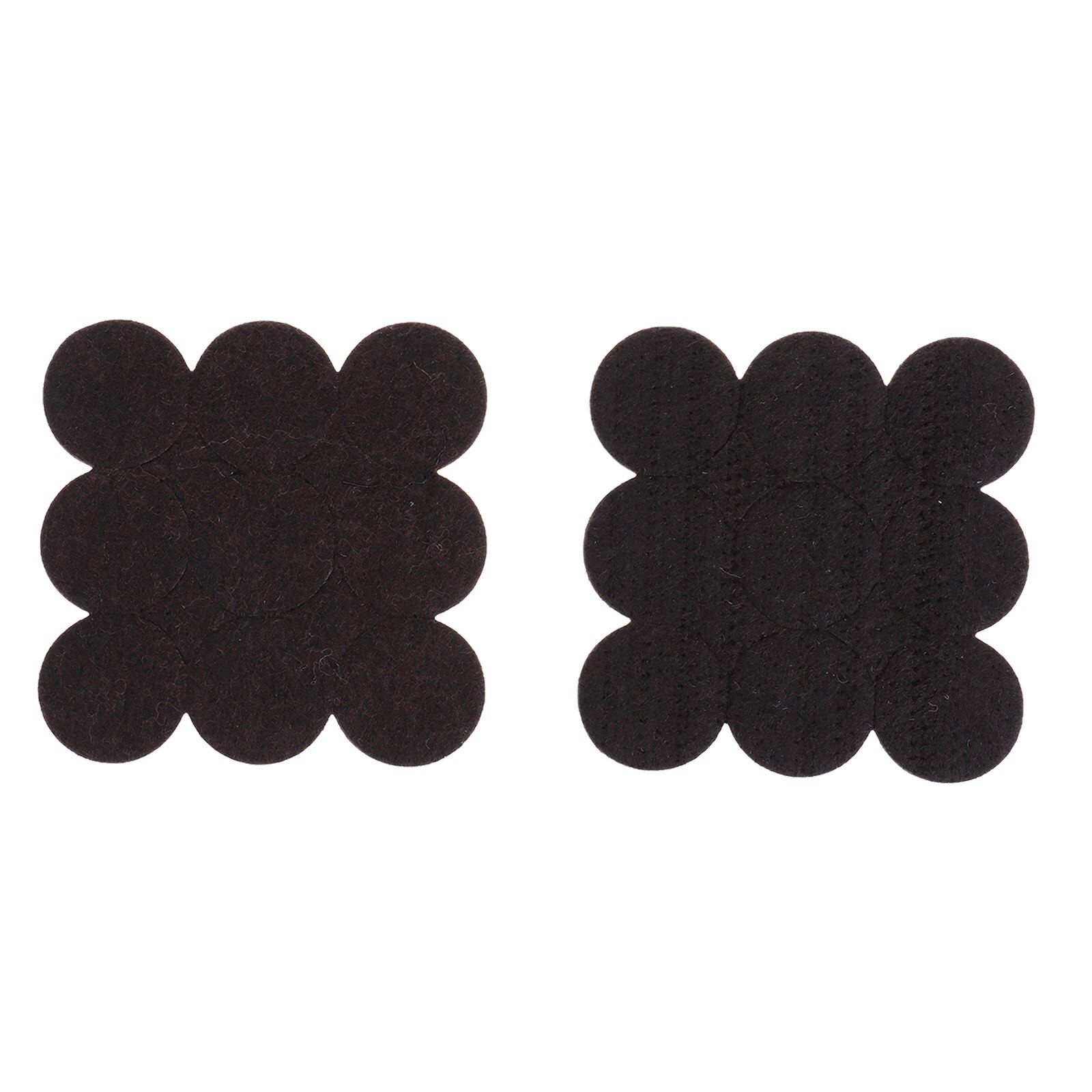 Anti Vibration Furniture Pads Nonslip Felt Feet Mats Adhesive Appliances Bottom Covers Table Chair Leg Protectors Home Accessory: Brown 18Pcs