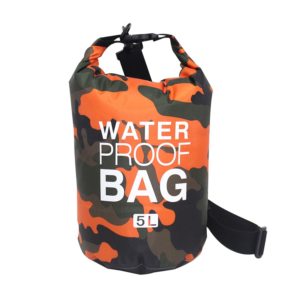 Sport impermeabile borsa asciutta zaino galleggiante nautica Rafting kayak campeggio escursionismo fiume nuoto kit da viaggio 2L/5L/10L/20L: Camouflage 5L