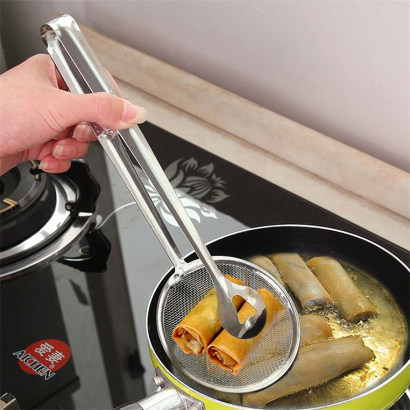 Kitchen Accessories Stainless Steel Fried Food Fishing Oil Scoop Kitchen Gadget and Barbecue Brush for Kitchen Tools Home-S