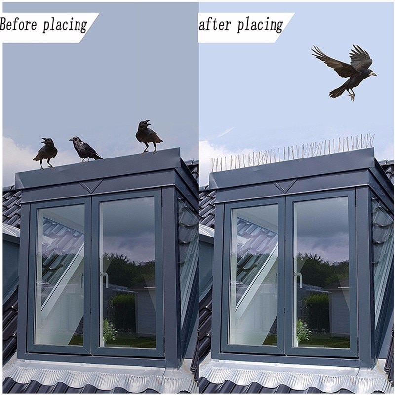 1-15PCS Pest Control Plastic Bird and Pigeon Spikes Anti Bird Anti Pigeon Spike for Get Rid of Pigeons and Scare Birds